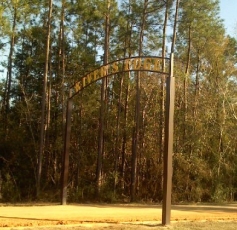 The entrance to River's Edge RV Park in Holt, Florida.